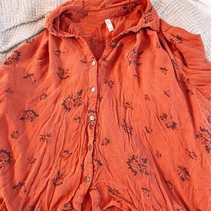 Long sleeve button up blouse